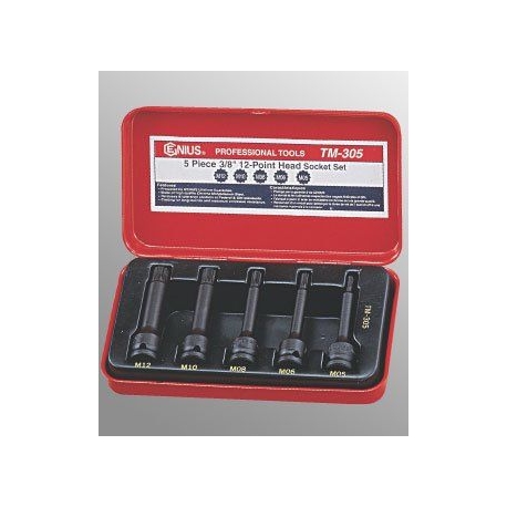 5 Pcs 3/8" Dr. Triple Square Head Driver Set Item No. GNSTM305