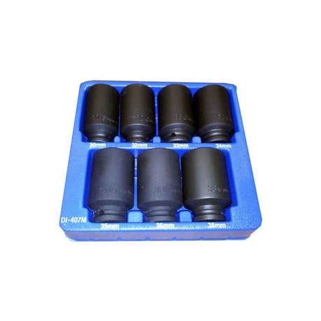 KIT SOCKET IMP 7PC 1/2"DR METR Item No. GNSDI407M