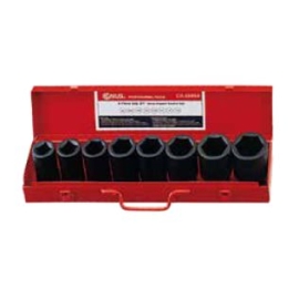 Genius CD-608S4 - 8 Piece 3/4” Dr. SAE Budd Wheel Impact Socket Set Item No. GNSCD-608S