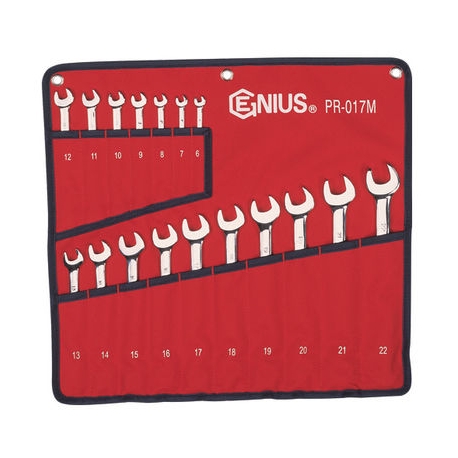 Genius PR-017M - 17 Piece Metric Combination Wrench Set Item No. GNSPR017M