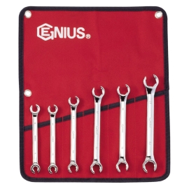 Genius FN-006M - 6 Piece Metric Flare Nut Wrench Set Item No. GNSFN006M