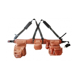 DURAcuir ''LUCKY LUKE'' Tablier professionnel 5 poches + équerre - Taille LARGE 41" à 45" P-1027-L