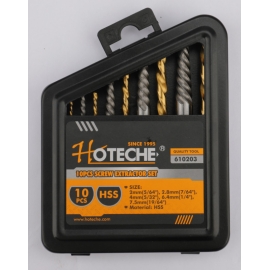 10 piece extractor and drill bit set 610203