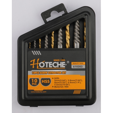 10 piece extractor and drill bit set 610203