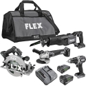 FLEX tools 4 piece combo kit FXM402-2B