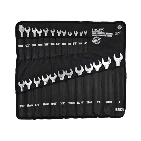 Combination wrench set 24 piece 68020