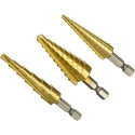 3 piece step drill bit set TITAN tools 16503