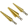 3 piece step drill bit set TITAN tools 16503