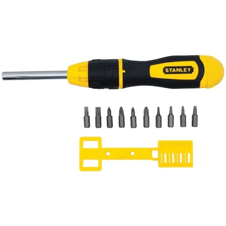 Multi-bit Ratchet Screwdriver with 10 bit 68-010