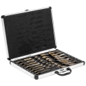 Industrial Quality 17pc Silver & Deming Drill Bit Set - Black/Gold Finish (31652)
