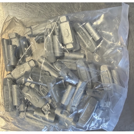 Plombs à balancer IAW 25 g à clip – Plaqués zinc (Paquet de 25)