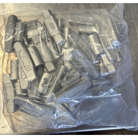 Plombs à balancer IAW 30 g à clip – Plaqués zinc (Paquet de 25)