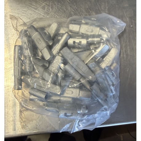 Plombs à balancer IAW 35 g à clip – Plaqués zinc (Paquet de 25)