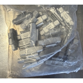 Plombs à balancer réguliers 1 oz à clip – Plaqués zinc (Paquet de 25)