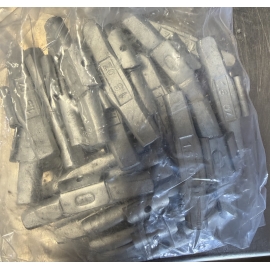 Plombs à balancer réguliers 1,50 oz à clip – Plaqués zinc (Paquet de 25)