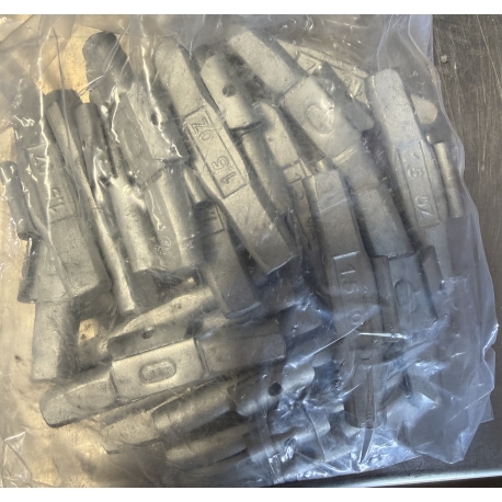 Plombs à balancer réguliers 1,50 oz à clip – Plaqués zinc (Paquet de 25)