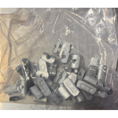 Plombs à balancer FN 10 g à clip – Plaqués zinc (Paquet de 25)