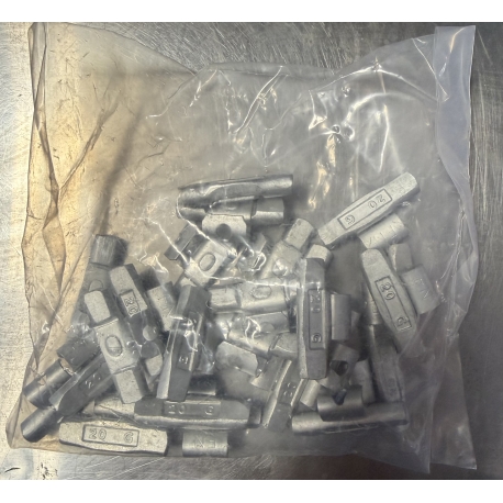 Plombs à balancer FN 20 g à clip – Plaqués zinc (Paquet de 25)