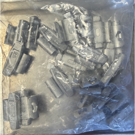 Plombs à balancer FN 25 g à clip – Plaqués zinc (Paquet de 25)