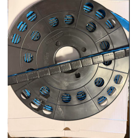 Roulettes PC 0,50 oz pesé collé – Noir – Peintes (Rouleau de 360 pcs)