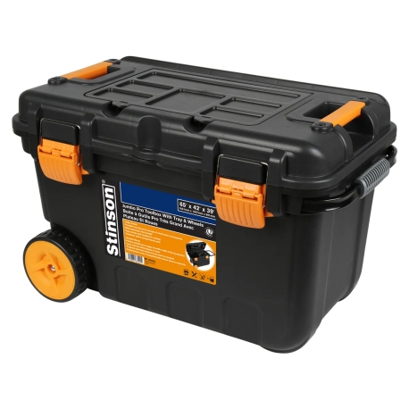 Jumbo Pro tool box with tray and wheels 187022