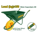 Wheelbarrow 6 cubic feet Steel Tray Flat Free tire B8F03