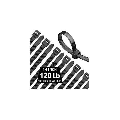 Cable ties Black 14'' x 7.6mm 100pc  HD350-14UVB