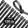 Cable ties Black 14'' x 7.6mm 100pc  HD350-14UVB