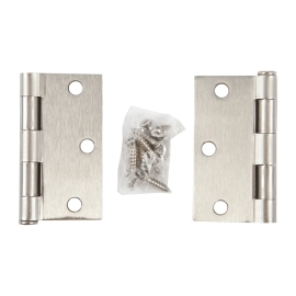 2 pc door hinge 3''  Satin Nickel finish 100921