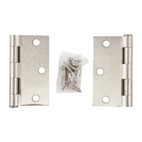 2 pc door hinge 3''  Satin Nickel finish 100921