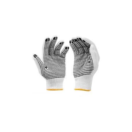 knitted Dotted cotton gloves MM (12 pairs) (45314)
