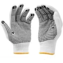 knitted Dotted cotton gloves Large (12 pairs) (45315)
