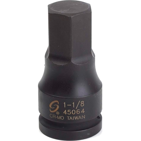 Hexagonal socket male 1-1/8'' x 3/4'' drive 45064