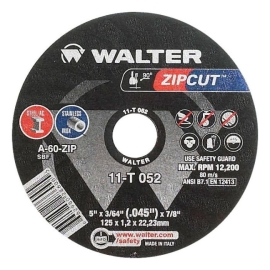 Disque à tronçonner haute performance Walter Surface Technologies 11T052 (lot de 25)