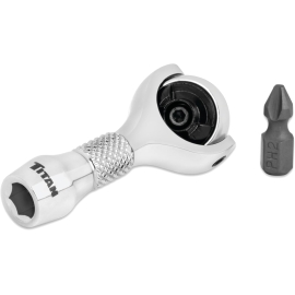 Titan 11340 1/4-Inch Drive x 2-1/4-Inch 90-Tooth Swivel Head Nano Ratchet with Hex Drive Handle