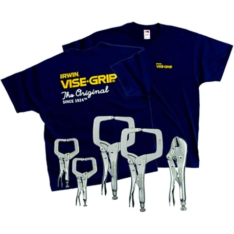 IRWIN 5 piece locking plier set with PROMO  74D