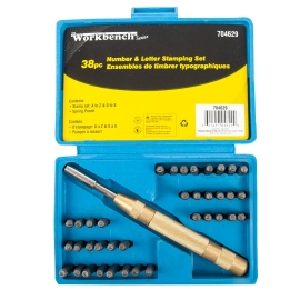 38 piece number and letter punch set 704629