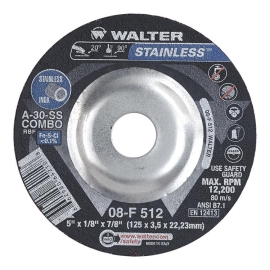 Walter tools 5" X 1/8'' X 7/8'' cutting / grinding disc  - 08F512
