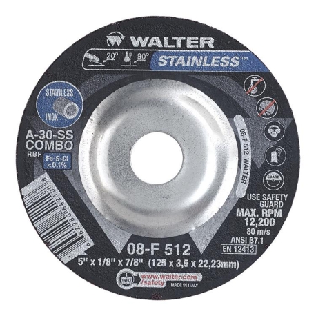 Walter tools 5" X 1/8'' X 7/8'' cutting / grinding disc  - 08F512