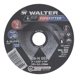 Walter 5" X 3/32 X 7/8 GR CUTTING DISC A36PIPE TYPE 27 - 08N503