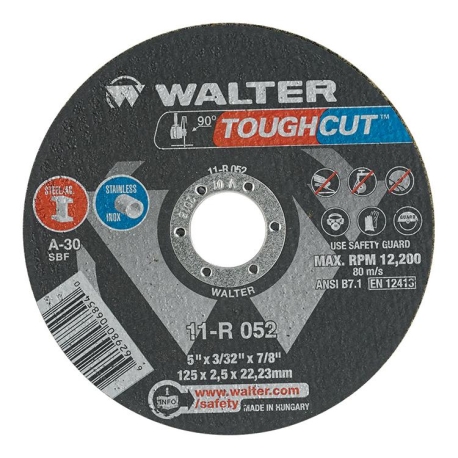 Walter DISQUE A COUPER 5'' X 3/32 X 7/8 GR. A30 TYPE 1 - 11R052