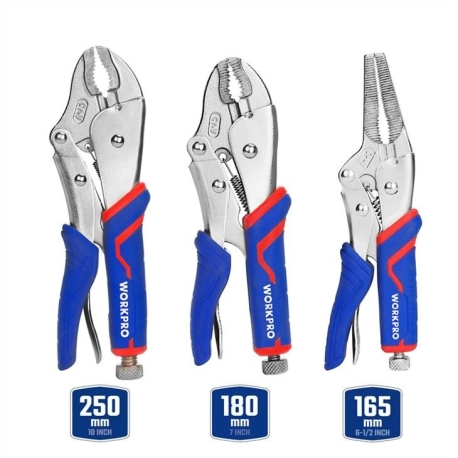 Workpro 3 piece locking plier set 201003