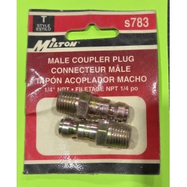 Male 1/4'' coupler 2 pc Milton S783