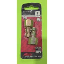 2 pc Milton 1/4'' female coupler set S784
