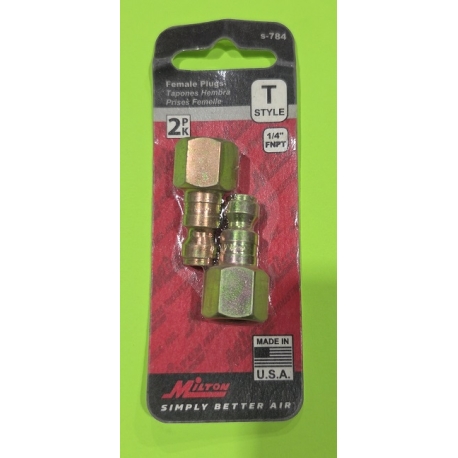 2 pc Milton 1/4'' female coupler set S784