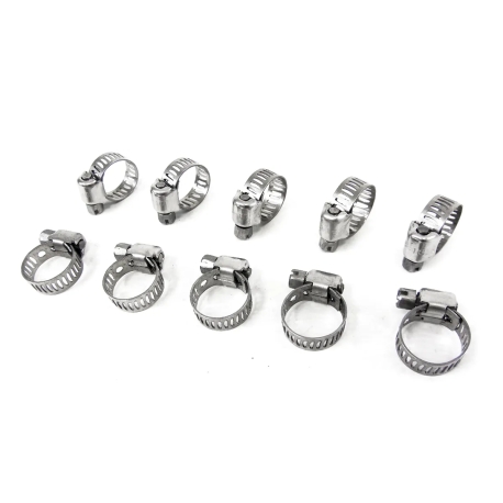 10 piece hose clamps stainless steel  180335