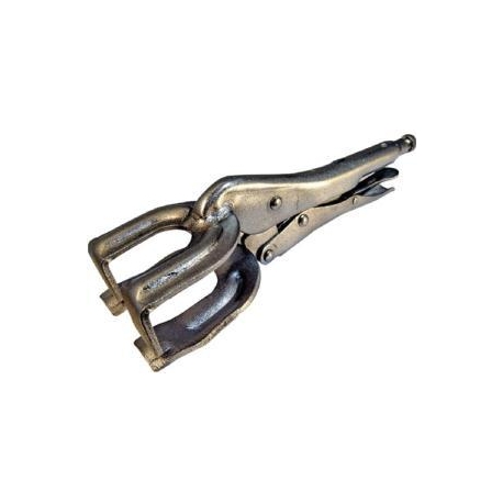 Welding plier 10 inch 2 prong with locking clamps.