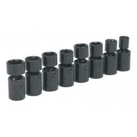 SWIVEL JOINT TYPE IMPACT SOCKET SET METRIC 3/8