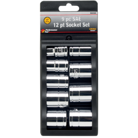 9PC 1/2 INCH DR 12PT SAE SOCKET SET