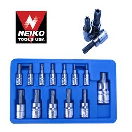 13PC TORQUE TAMPER PROOF BIT SOCKET SET (10073)